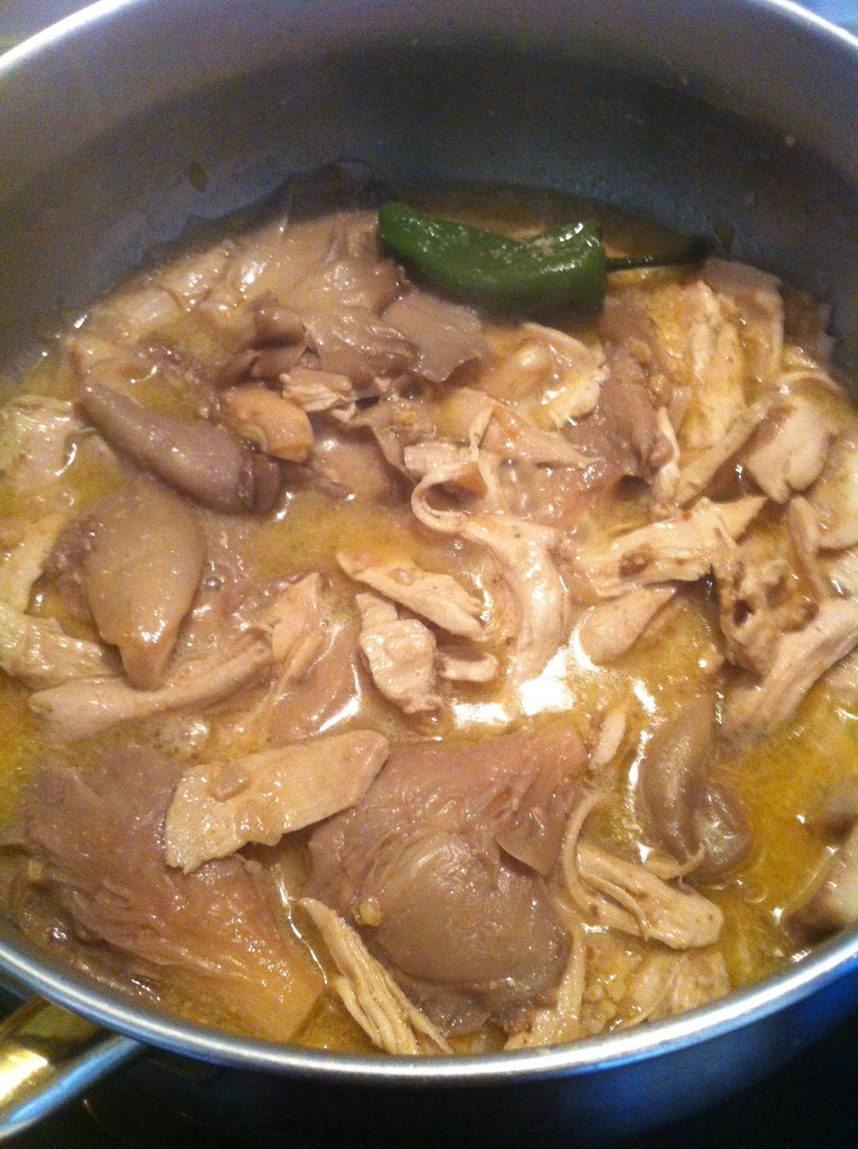 Ají de gallina con setas